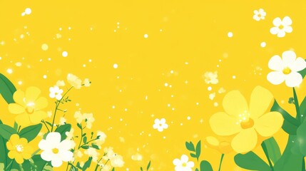 Radiant Yellow and White Floral Design yellow flower background