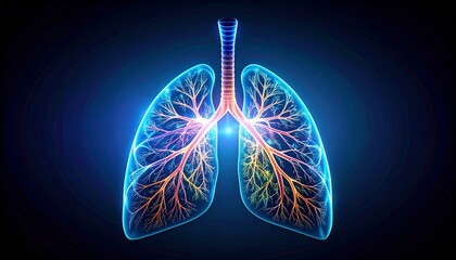 Modern pastel 3D illustration of human lungs glowing softly, symbolizing breathing, wellness, healthcare, respiratory system, and clean air awareness.