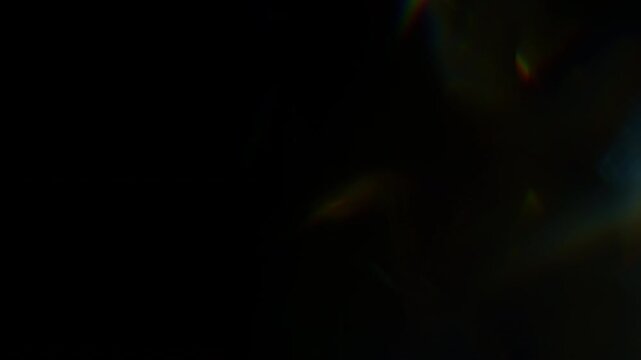 4K Lens flare and bokeh overlay loop on black background, abstract elegant light effects, transition overlay, high-quality organic footage lightleak, leak, flare for screen mode, optical rays.