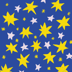 kids scribble star background illustration