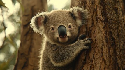 Fototapeta premium Baby Koala in Tree
