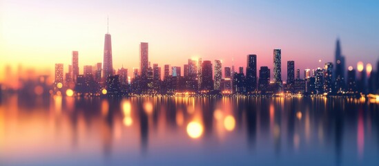 Fototapeta premium Cityscape at Dawn