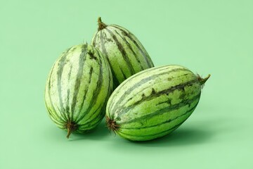 Mouse Melon Pile with Green Background.