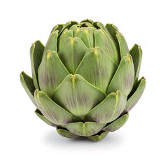 Obraz premium Green artichoke with layered petals, fresh vegetable for healthy eating,