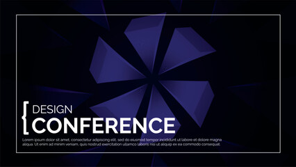 Business Design Conference. Abstract Event Background Banner. Tech Digital Webinar Template. Medical Science Forum Backdrop. Geometric Cover for Online Innovation Seminar. Computer BG Graphic Poster.