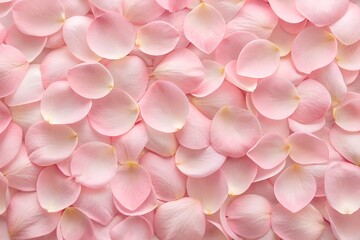 Rose Petal Delights: A delicate, top-down view reveals a sea of soft pink rose petals, their subtle textures and hues creating a sense of beauty and serenity.