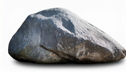 large gray boulder isolated with transparent background