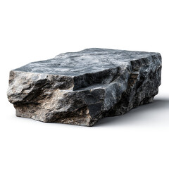 Dark Grey Rock Formation Isolated Powerful Nature Stone Texture