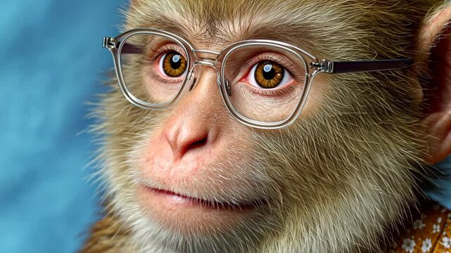 Monkey with glasses