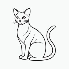 domestic shorthair cat Vector Art illustration
