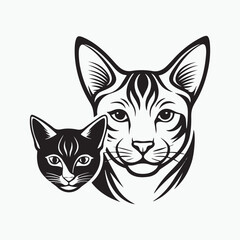 domestic shorthair cat Vector Art illustration