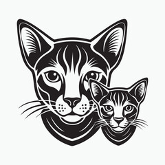 Obraz premium domestic shorthair cat Vector Art illustration