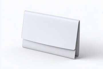 Fototapeta premium Clean white clutch purse mockup on white background. Perfect for branding.