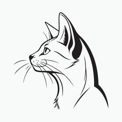Obraz premium domestic shorthair cat Vector Art illustration