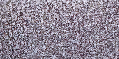 Wooden log with bark covered with frost as texture background for web banner page template