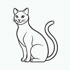 Obraz premium domestic shorthair cat Vector Art illustration