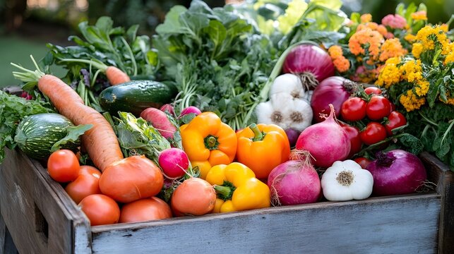 Table set with locally sourced vegetables for a farm-to-table meal