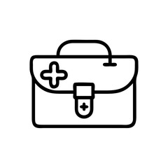 Fototapeta premium Icon of a doctorchest / first aid kit