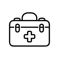 Obraz premium Icon of a doctorchest / first aid kit