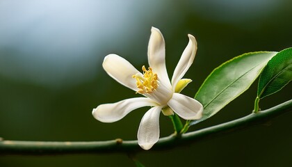Naklejka premium lemon flower on a branch