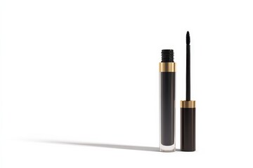 Obraz premium Sleek black mascara with gold accents. Perfect for adding definition and length.