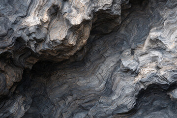Abstract rock formations: A close-up shot reveals the intricate beauty of a textured rock, showcasing the raw, elemental power of nature.