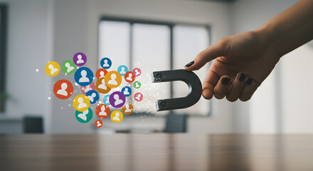 Hand Holding Connector with Data Points