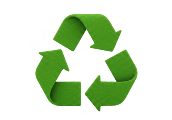 Green recycle symbol ecology environment conservation concept art on transparent background