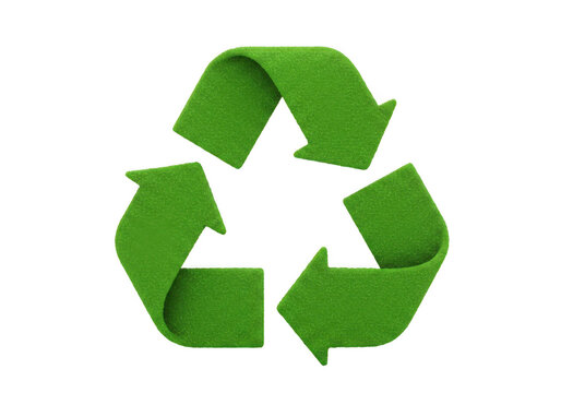 Green recycle symbol ecology environment conservation concept art on transparent background