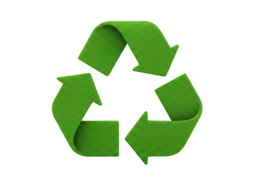 Green recycle symbol ecology environment conservation concept art on transparent background