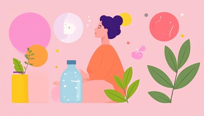 Collection of hand-drawn icons featuring Buddha, lotus flowers, yoga poses, essential oils, and mindfulness symbols. Perfect for wellness, spa, meditation, and holistic lifestyle designs.