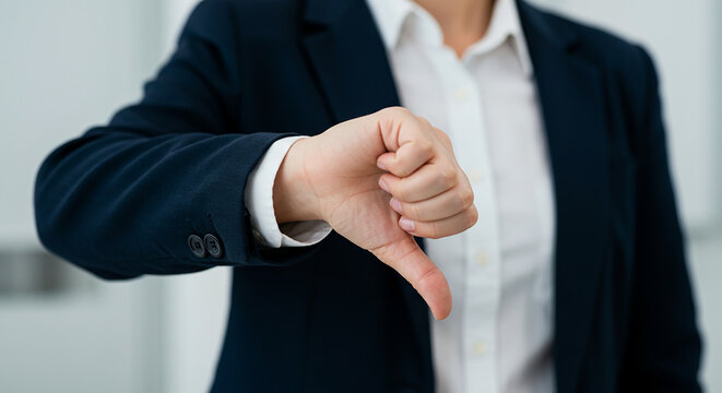 Businessman giving thumbs up gesture showing approval success or positive feedback in formal attire