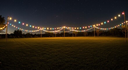 String Lights at Night Photos