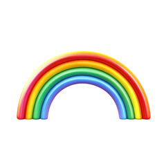 Rainbow arch graphic element with vibrant color