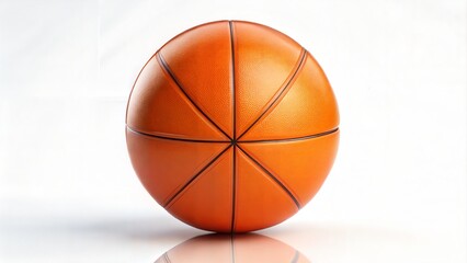 Orange basketball isolated on white background