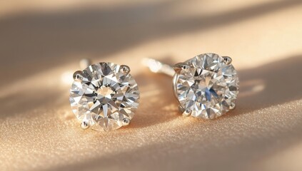 Elegant diamond stud earrings (1)