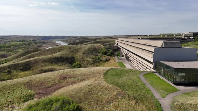 Exterior view of buildings on the University of Lethbridge campus. 