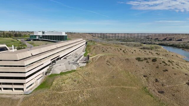 Exterior view of buildings on the University of Lethbridge campus. 