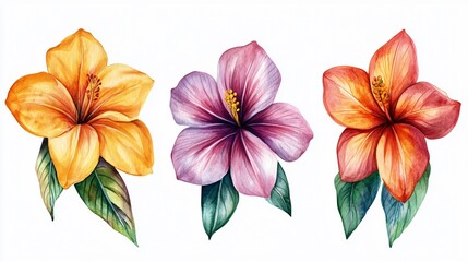 Fototapeta premium Vibrant Floral Arrangement on White Background for Creative Designs