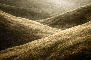 Rolling Hills in Sepia Tones: A serene landscape of rolling hills blanketed in textured grasses, bathed in the warm, muted hues of sepia, evokes tranquility and natural beauty.