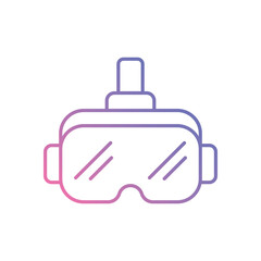 Virtual Reality Headset vector icons stock illustration