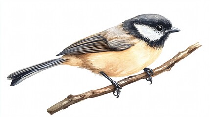 Obraz premium Exquisite Hand-Painted Wildlife Bird Illustration for Nature Lovers