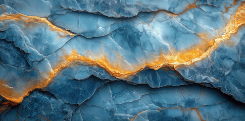 Close-Up of Blue-Gray Marble Texture: Geological Art from Top-Down View