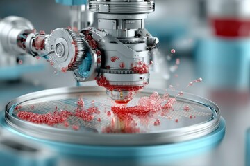 Advanced Robotic Arm Performing Precision Work with Liquid Droplets in a Laboratory Setting