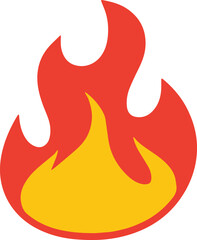 Bold Flame Icon – Dynamic Fire Symbol for Digital Graphics