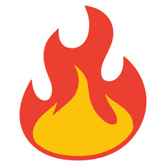 Bold Flame Icon – Dynamic Fire Symbol for Digital Graphics