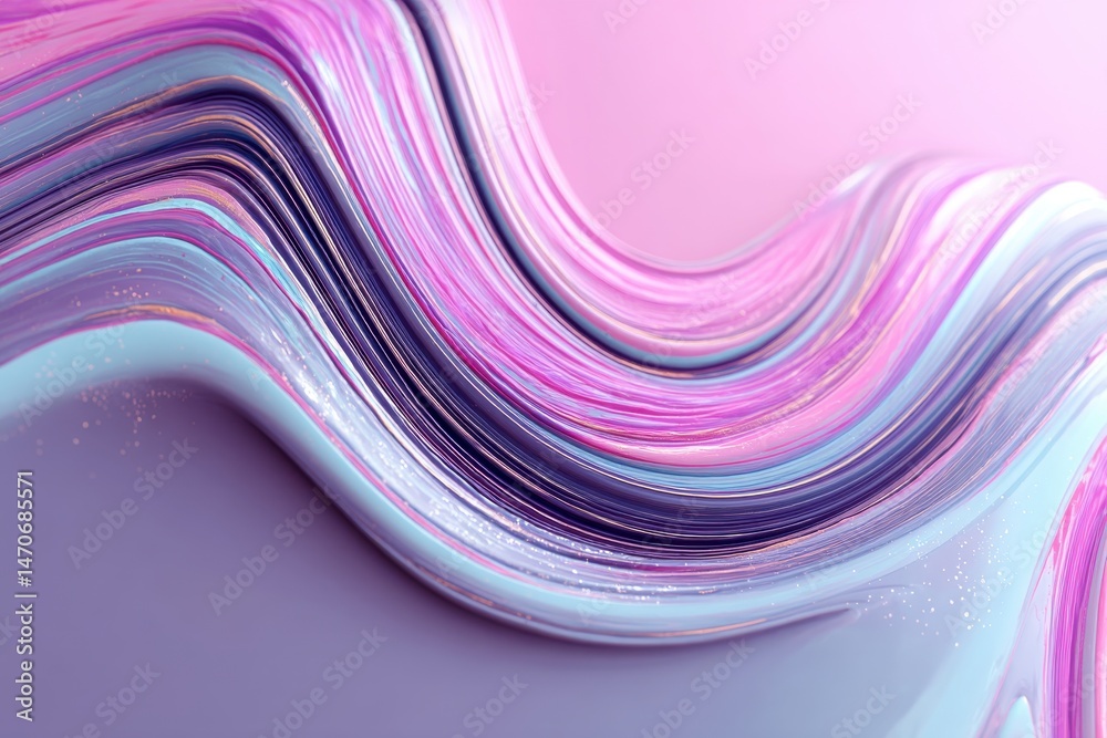 Poster abstract wave of vibrant pastel colors in dynamic motion, creating a fluid, eye-catching gradient pa