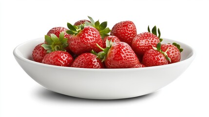 Fresh juicy red strawberries in a white bowl delicious summer fruit eat food ripe life farm sweet
