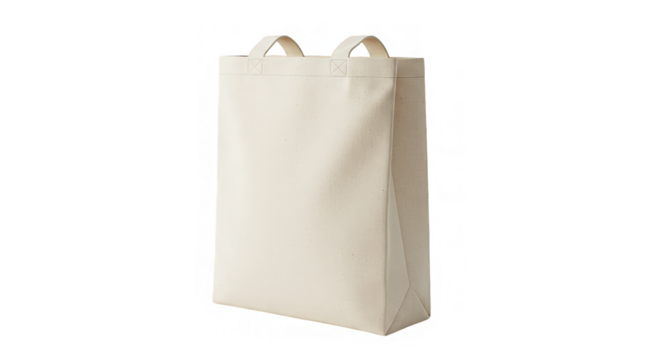 Creamy canvas bag stark and simple