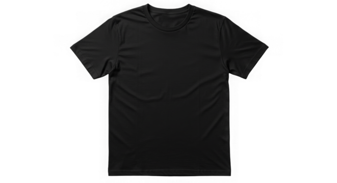 Crisp black tshirt against dark void
